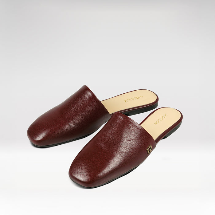 Jade Women's Red Leather Mules