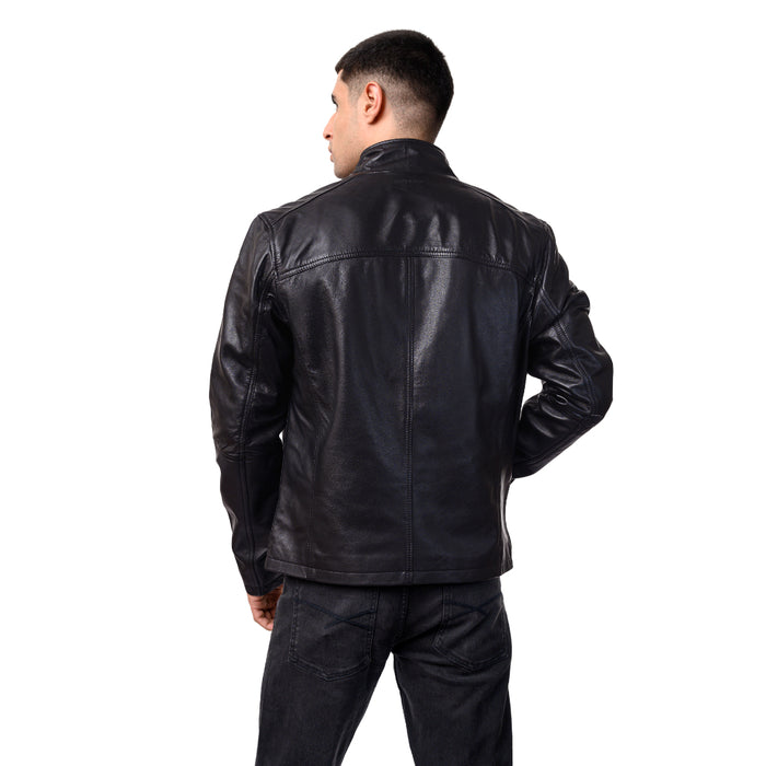 James Dean 01 Men's Black Moto Style Leather Jacket