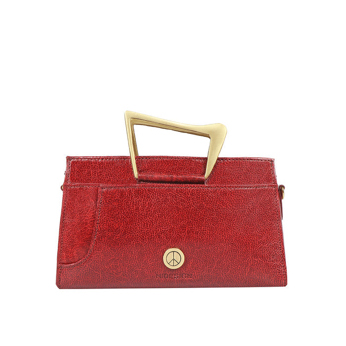 Janis 01 Red Leather Shoulder Bag
