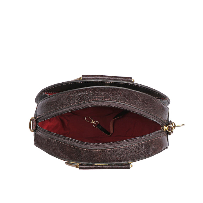 Janis 02 Brown Leather Crossbody
