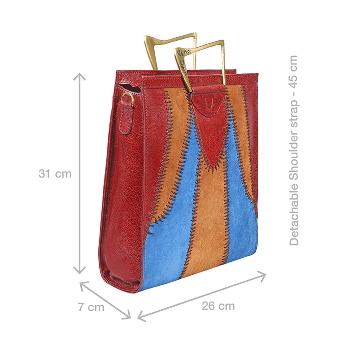 Janis 04 Red Leather Shoulder Bag