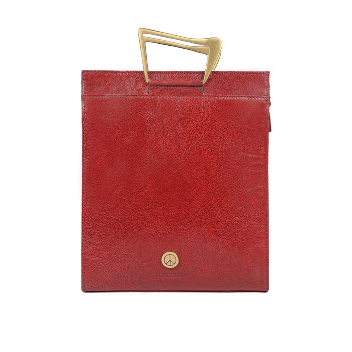 Janis 04 Red Leather Shoulder Bag