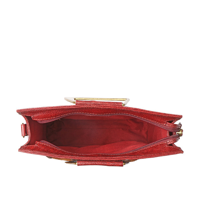 Janis 04 Red Leather Shoulder Bag