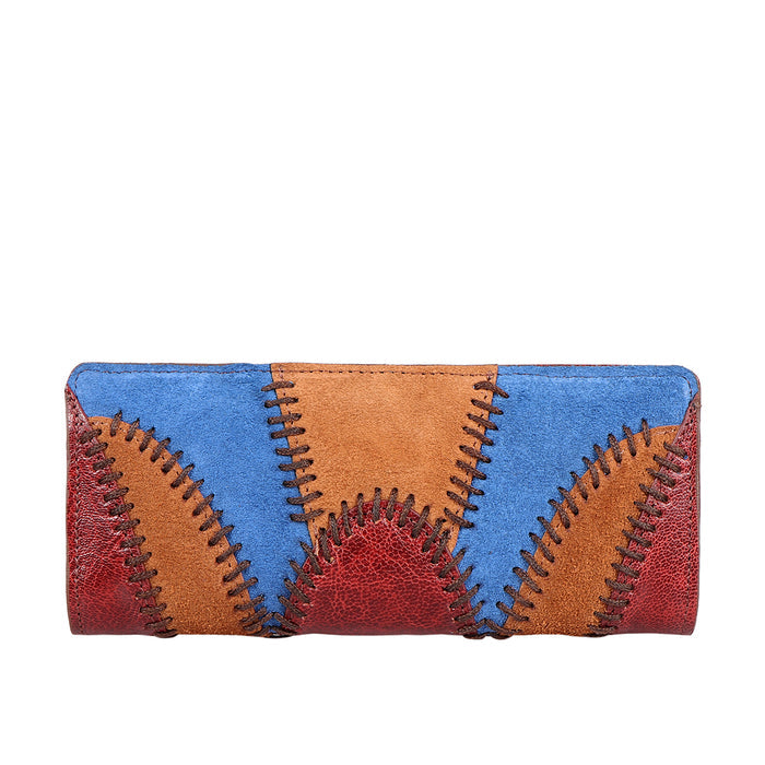 Janis W1 Red Leather Bi-Fold Wallet