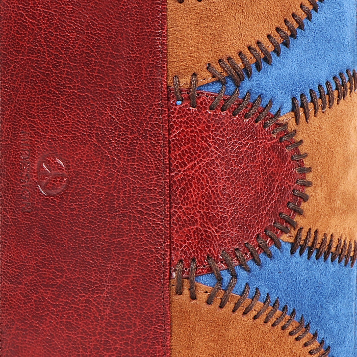 Janis W1 Red Leather Bi-Fold Wallet