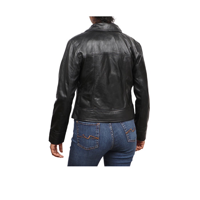 Jean Women's S Biker Style Leather Jacket