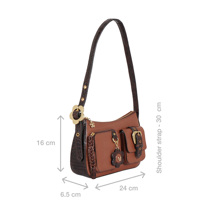 Jeju - 01 Tan Leather Shoulder Bag