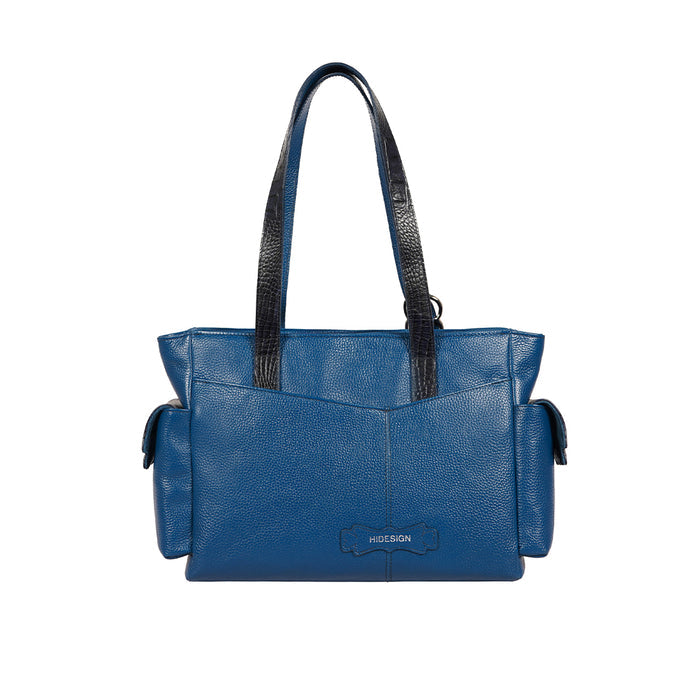 Jeju - 02 Blue Leather Shoulder Bag