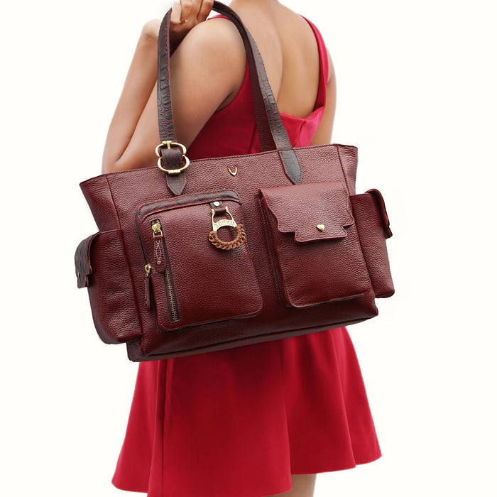 Jeju - 02 Red Leather Shoulder Bag