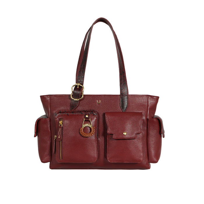 Jeju - 02 Red Leather Shoulder Bag