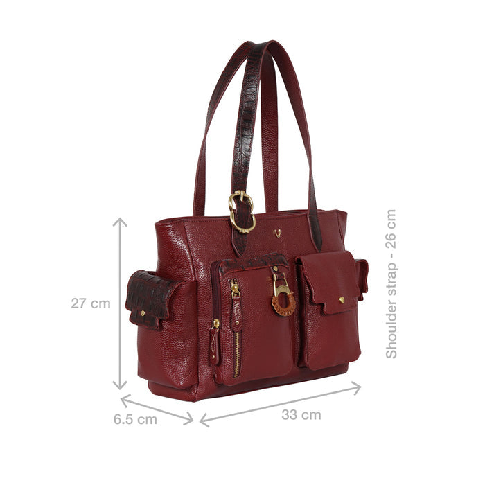 Jeju - 02 Red Leather Shoulder Bag