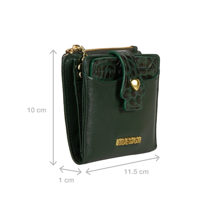 Jeju - W2 Green Leather Bi-Fold Wallet