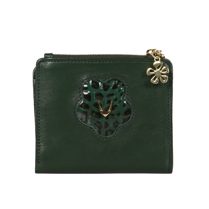 Jeju - W2 Green Leather Bi-Fold Wallet