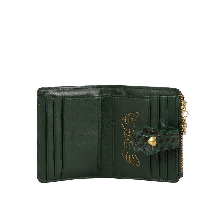 Jeju - W2 Green Leather Bi-Fold Wallet