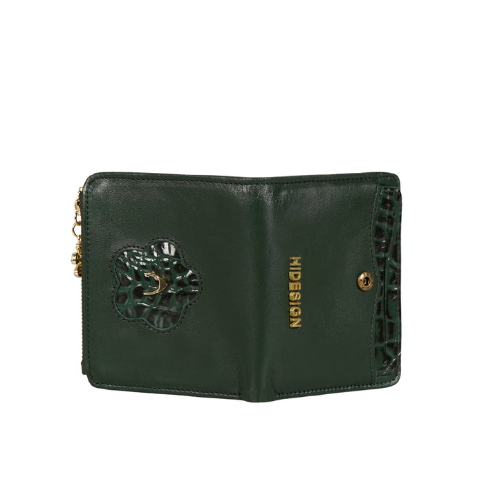 Jeju - W2 Green Leather Bi-Fold Wallet