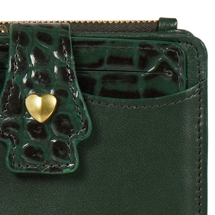 Jeju - W2 Green Leather Bi-Fold Wallet