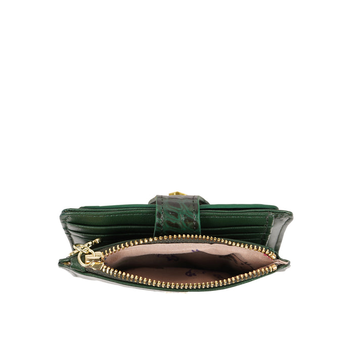 Jeju - W2 Green Leather Bi-Fold Wallet