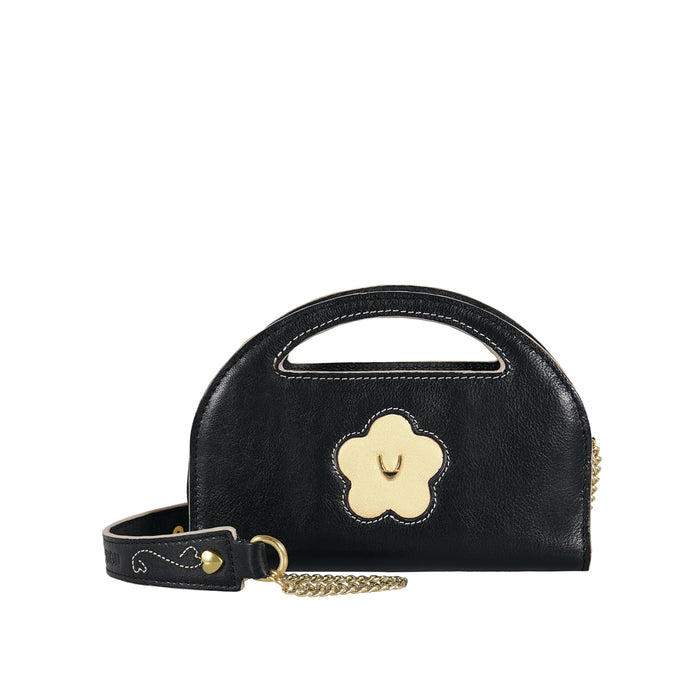 Jeju - W3 Black Leather Sling Wallet