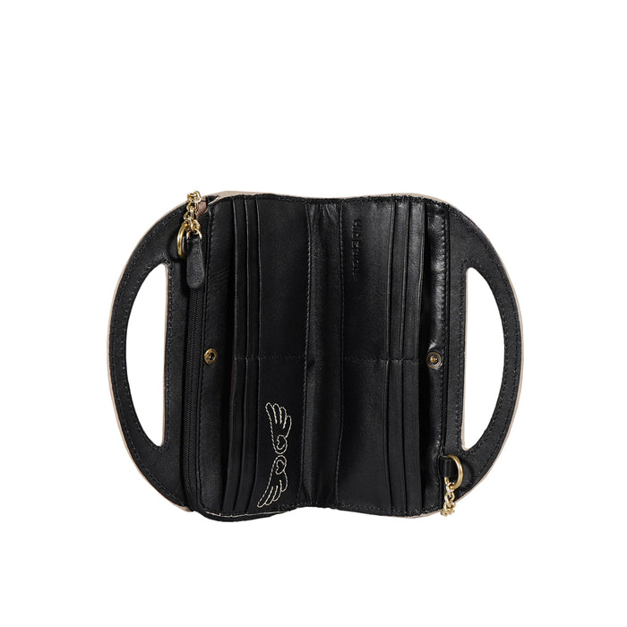 Jeju - W3 Black Leather Sling Wallet
