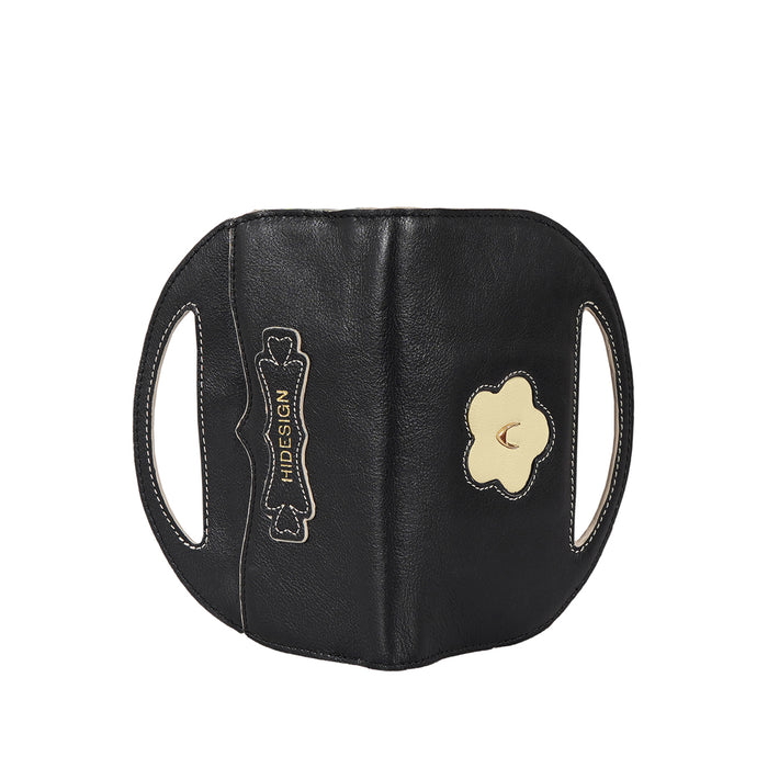 Jeju - W3 Black Leather Sling Wallet