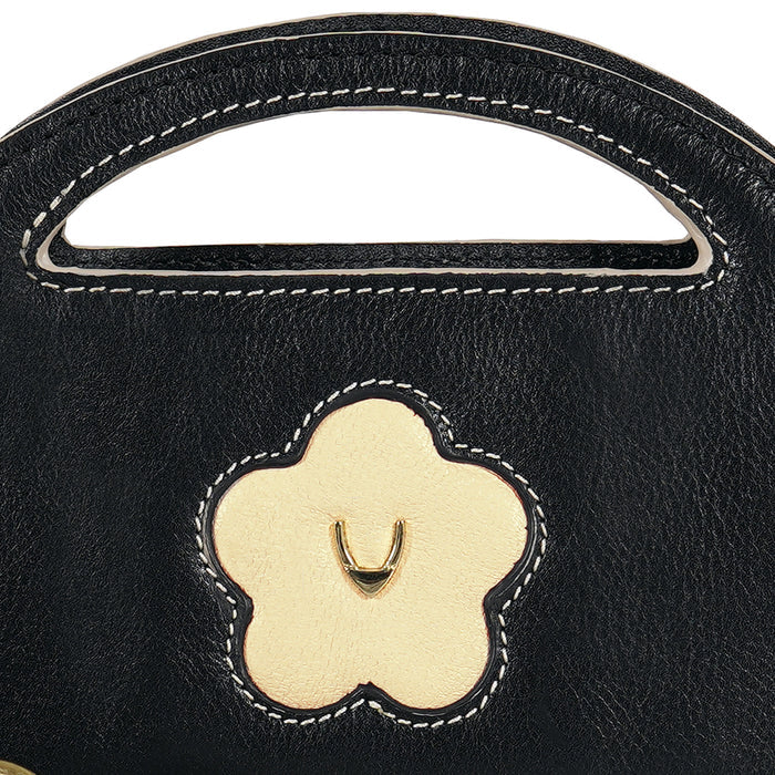 Jeju - W3 Black Leather Sling Wallet