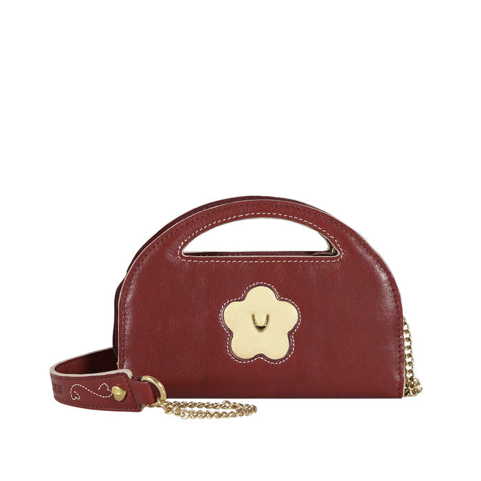 Jeju - W3 Red Leather Sling Wallet