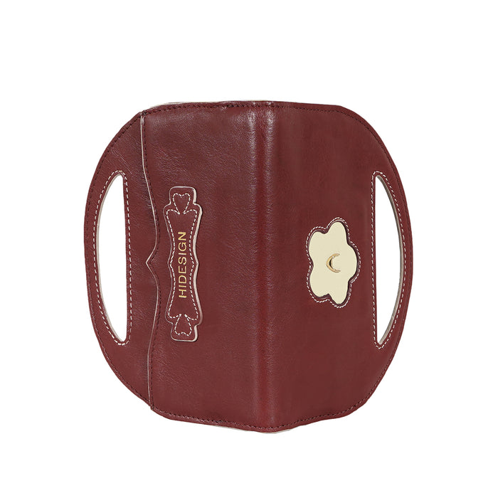 Jeju - W3 Red Leather Sling Wallet