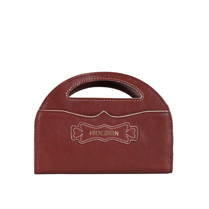 Jeju - W3 Red Leather Sling Wallet