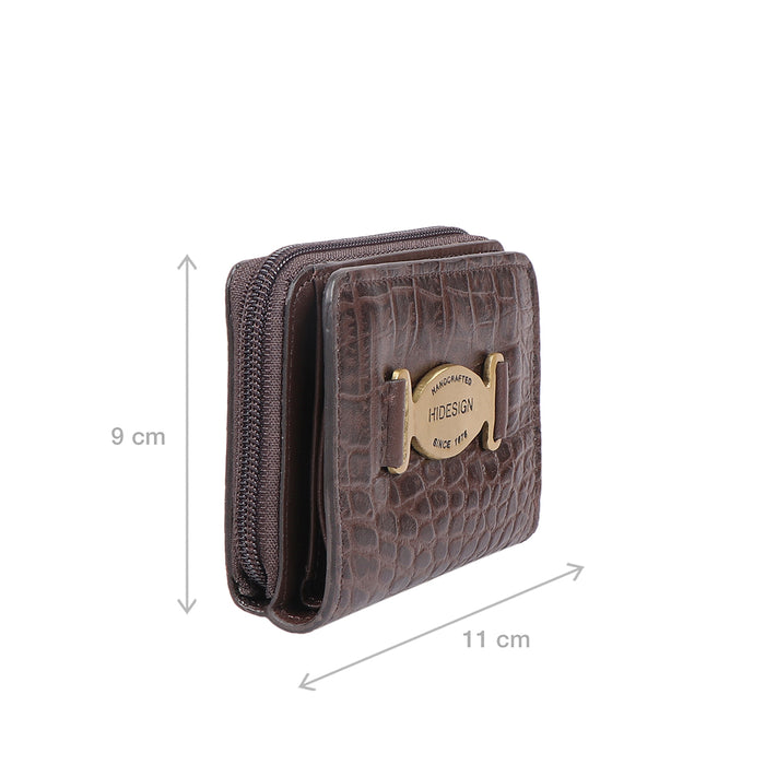 Jewel W1 Brown Leather Zip Around Wallet