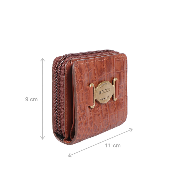 Jewel W1 Tan Leather Zip Around Wallet