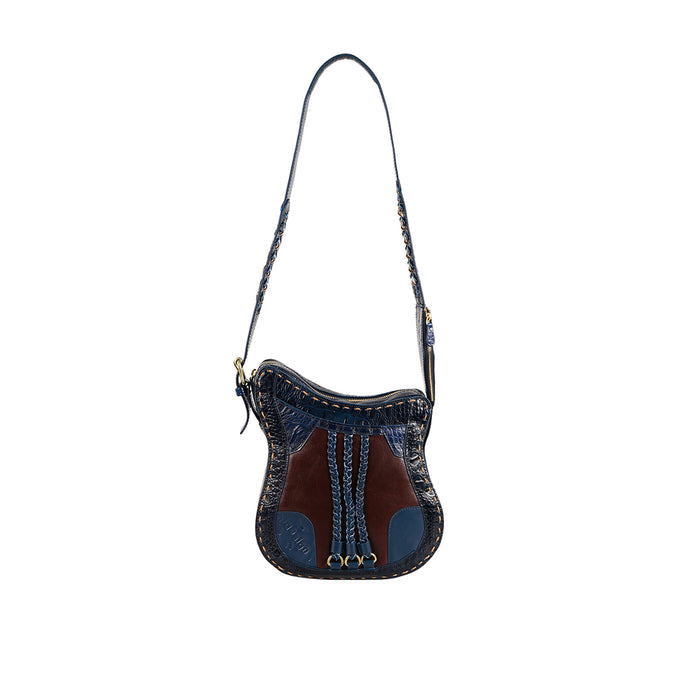 Jimi 01 Blue Leather Crossbody