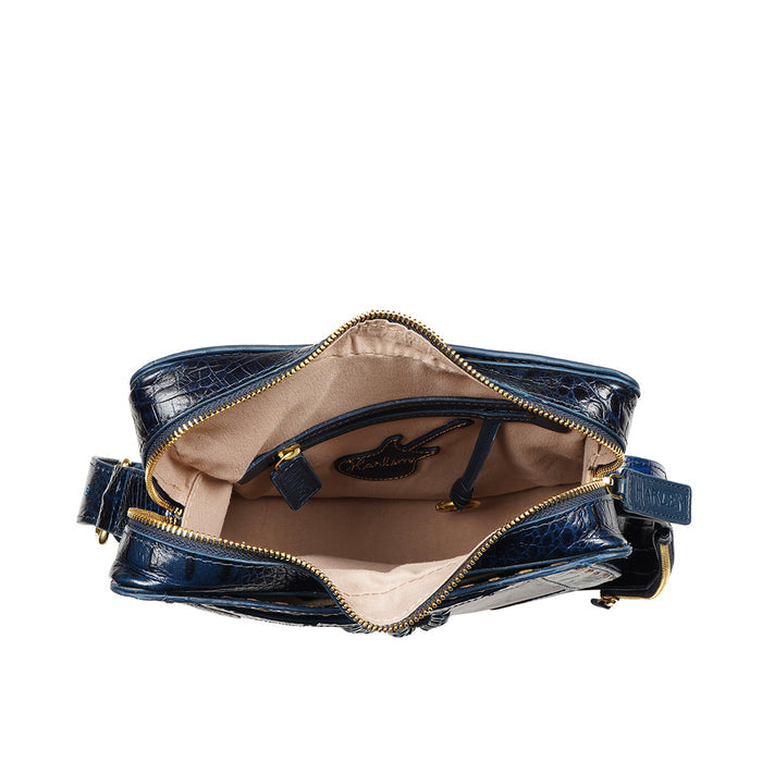 Jimi 01 Blue Leather Crossbody
