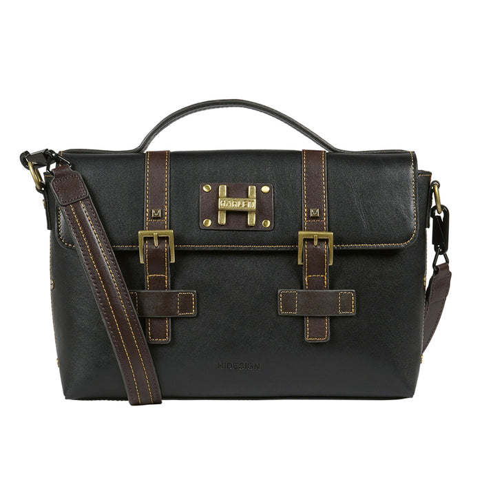Jimi 03 Black Leather  Briefcase