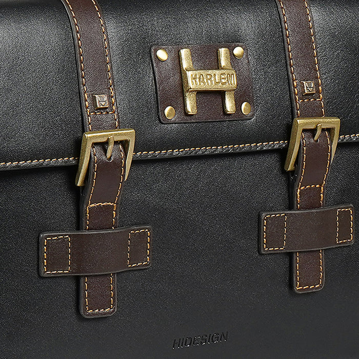 Jimi 03 Black Leather  Briefcase