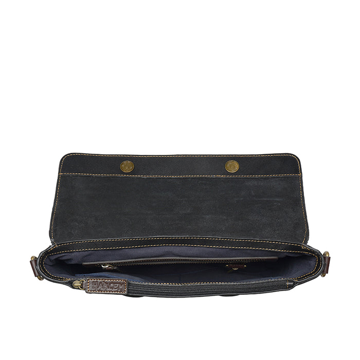 Jimi 03 Black Leather  Briefcase