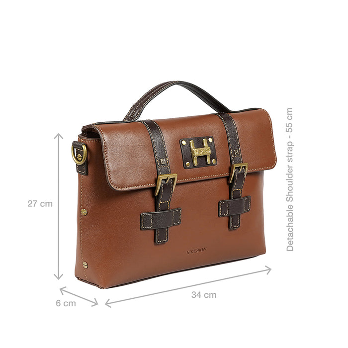 Jimi 03 Tan Leather  Briefcase