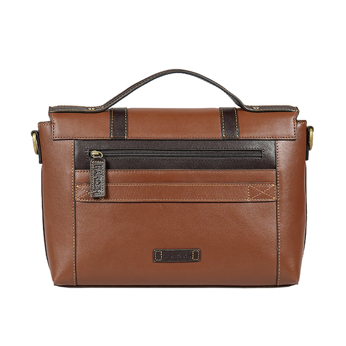 Jimi 03 Tan Leather  Briefcase