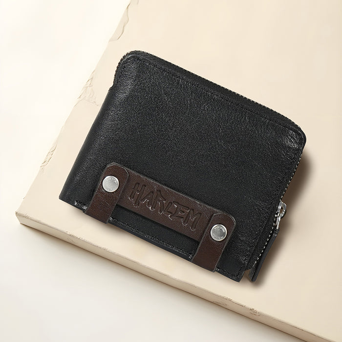 Jimi W1 Black Leather Bi-Fold Wallet