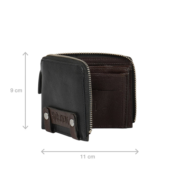 Jimi W1 Black Leather Bi-Fold Wallet