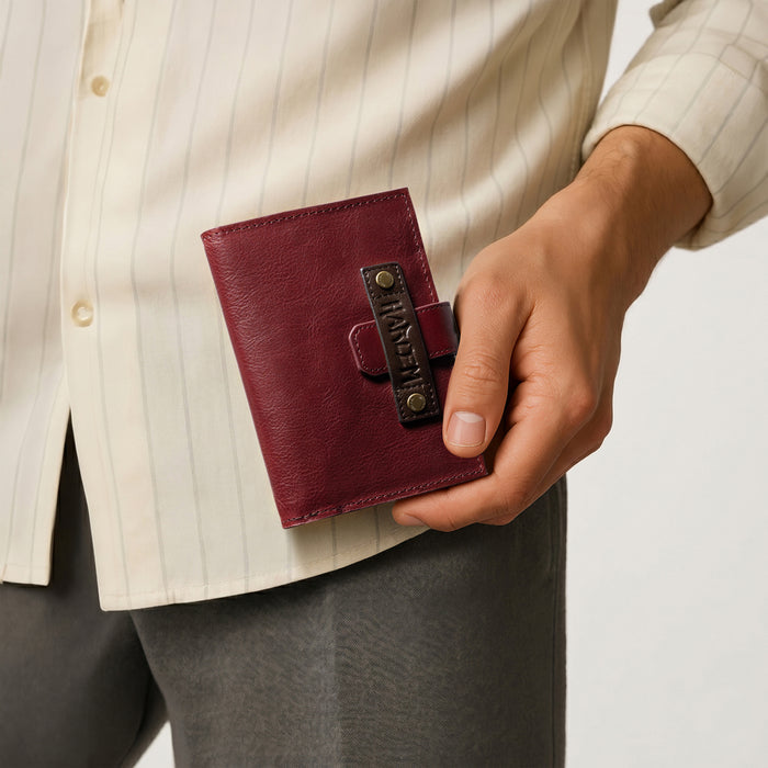 Jimi W3 Red Leather Passport Holder