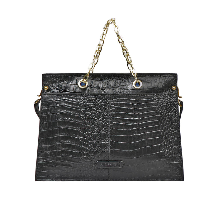 Jitterbug 02 Black Leather Satchel