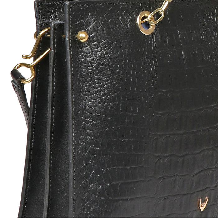 Jitterbug 02 Black Leather Satchel
