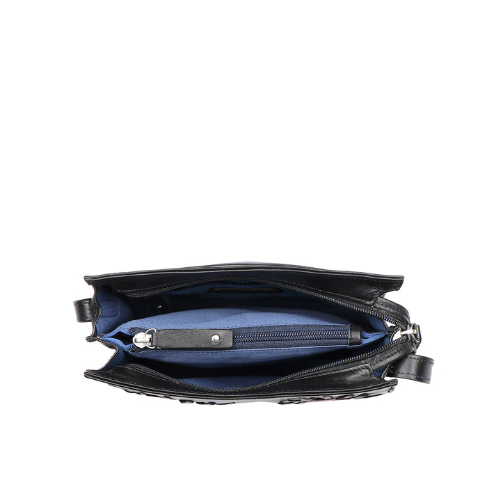 Joan 01 Black Leather Sling Bag