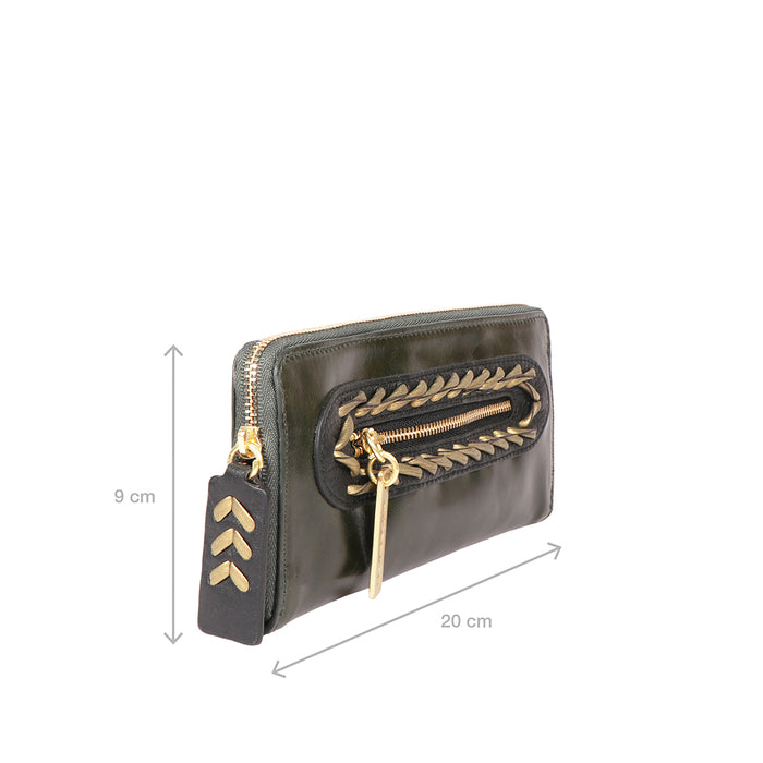 Joan Arc W1 Green Leather Pouch
