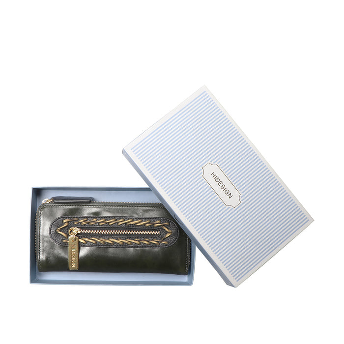 Joan Arc W1 Green Leather Pouch