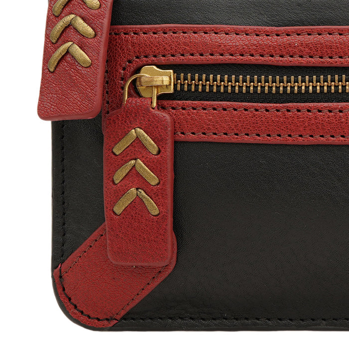 Joan Arc W2 Black Leather Wrist Pouch