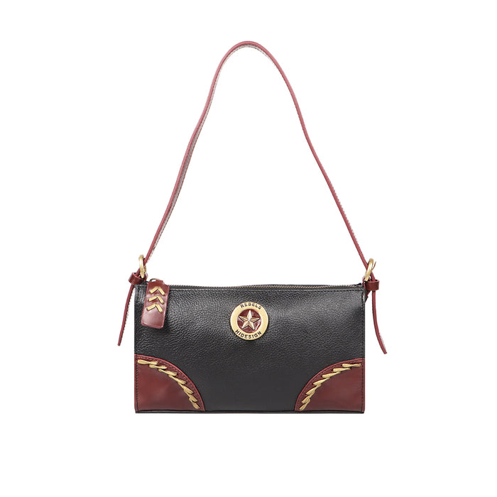 Joan Arc W3 Black Leather Clutch Wallet