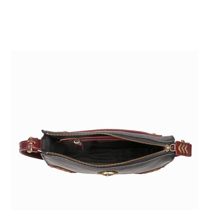 Joan Arc W3 Black Leather Clutch Wallet
