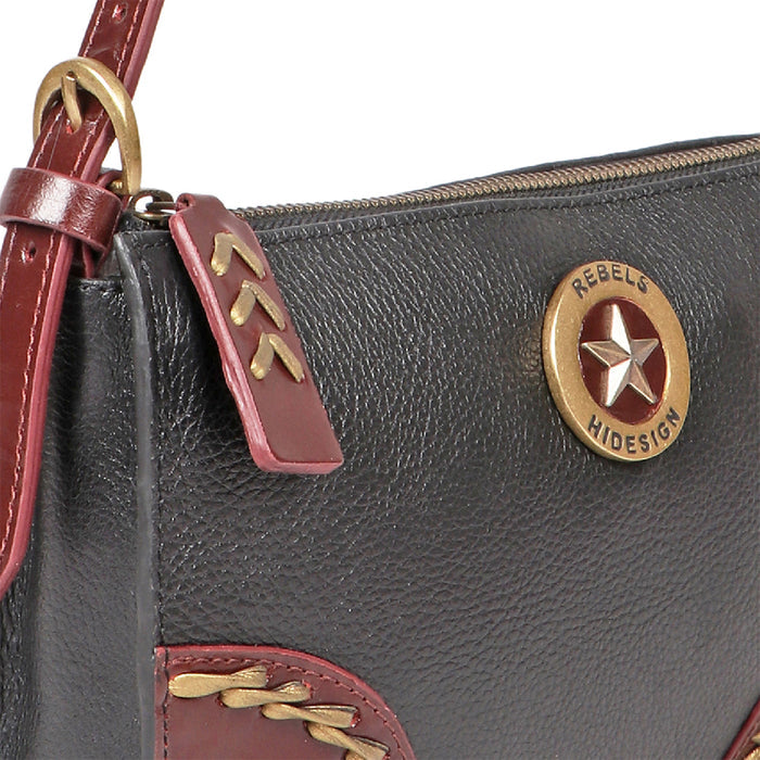 Joan Arc W3 Black Leather Clutch Wallet