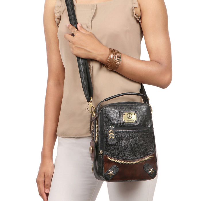 Joanarc 01 Black Leather Sling Bag